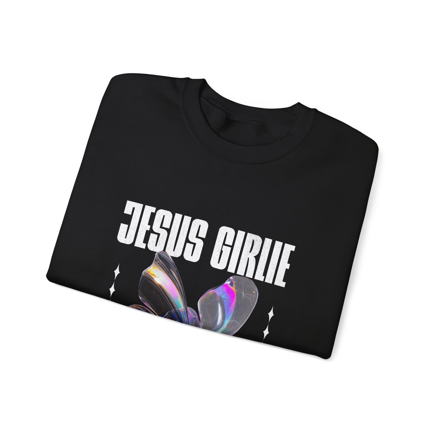 Stylish Jesus Girlie Crewneck Sweatshirt