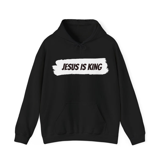 Jesus is King Hooded Sweatshirt, Unisex Hoodie, Christian Apparel, Religious Gifts, Faith-Based Sweatshirt, Church Wear