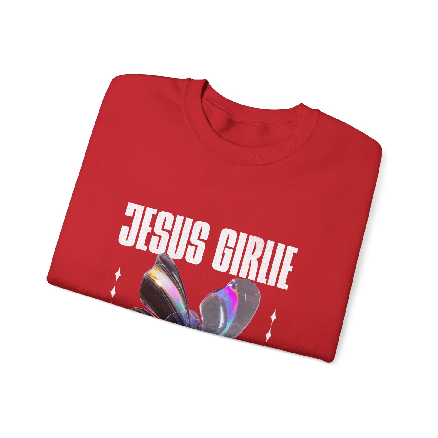 Stylish Jesus Girlie Crewneck Sweatshirt