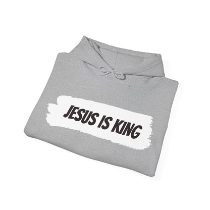 Jesus is King Hooded Sweatshirt, Unisex Hoodie, Christian Apparel, Religious Gifts, Faith-Based Sweatshirt, Church Wear