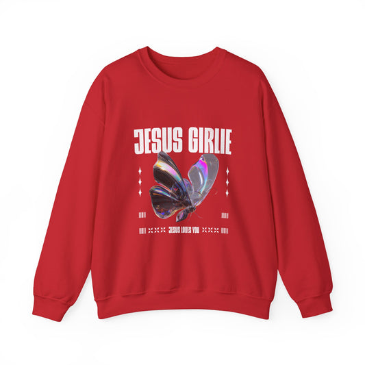 Stylish Jesus Girlie Crewneck Sweatshirt