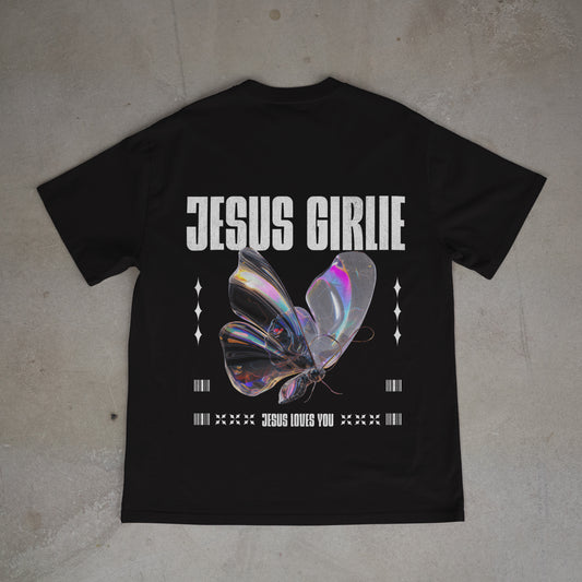 Jesus Girlie Butterfly T Shirt