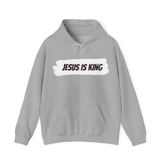 Jesus is King Hooded Sweatshirt, Unisex Hoodie, Christian Apparel, Religious Gifts, Faith-Based Sweatshirt, Church Wear