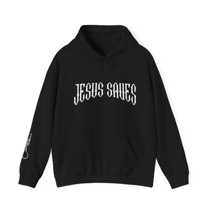 Jesus Saves Christian Hoodie — Gospel of Christ Graphic Back