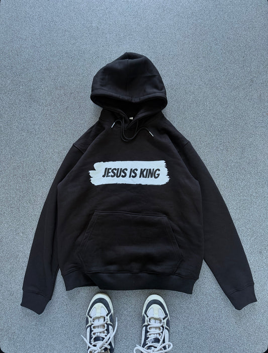 Jesus is King Hooded Sweatshirt, Unisex Hoodie, Christian Apparel, Religious Gifts, Faith-Based Sweatshirt, Church Wear