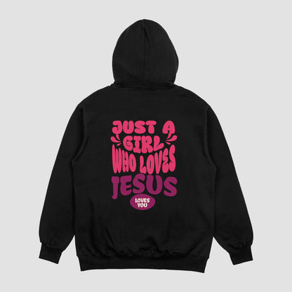 A Girl Loves Jesus Hooded Sweatshirt