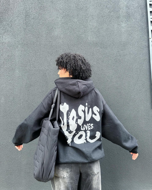 Unisex Jesus Loves You back print Hoodie